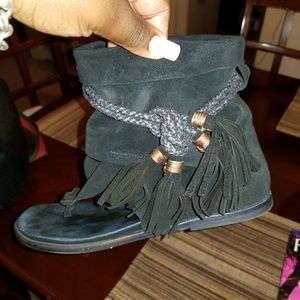 Free People Nubuck Thong Sandals